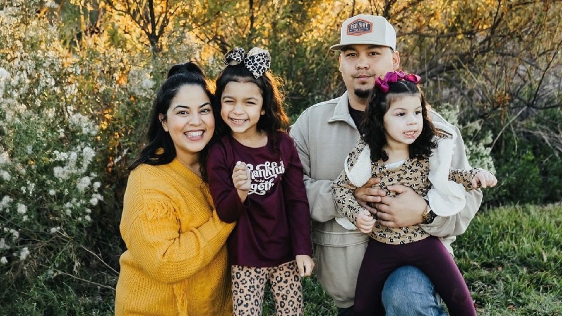 From left, mom Natalie Salazar, Khloe Gloria, dad Hector Gloria, and Ari Gloria. (Photo courtesy of Natalie Salazar)